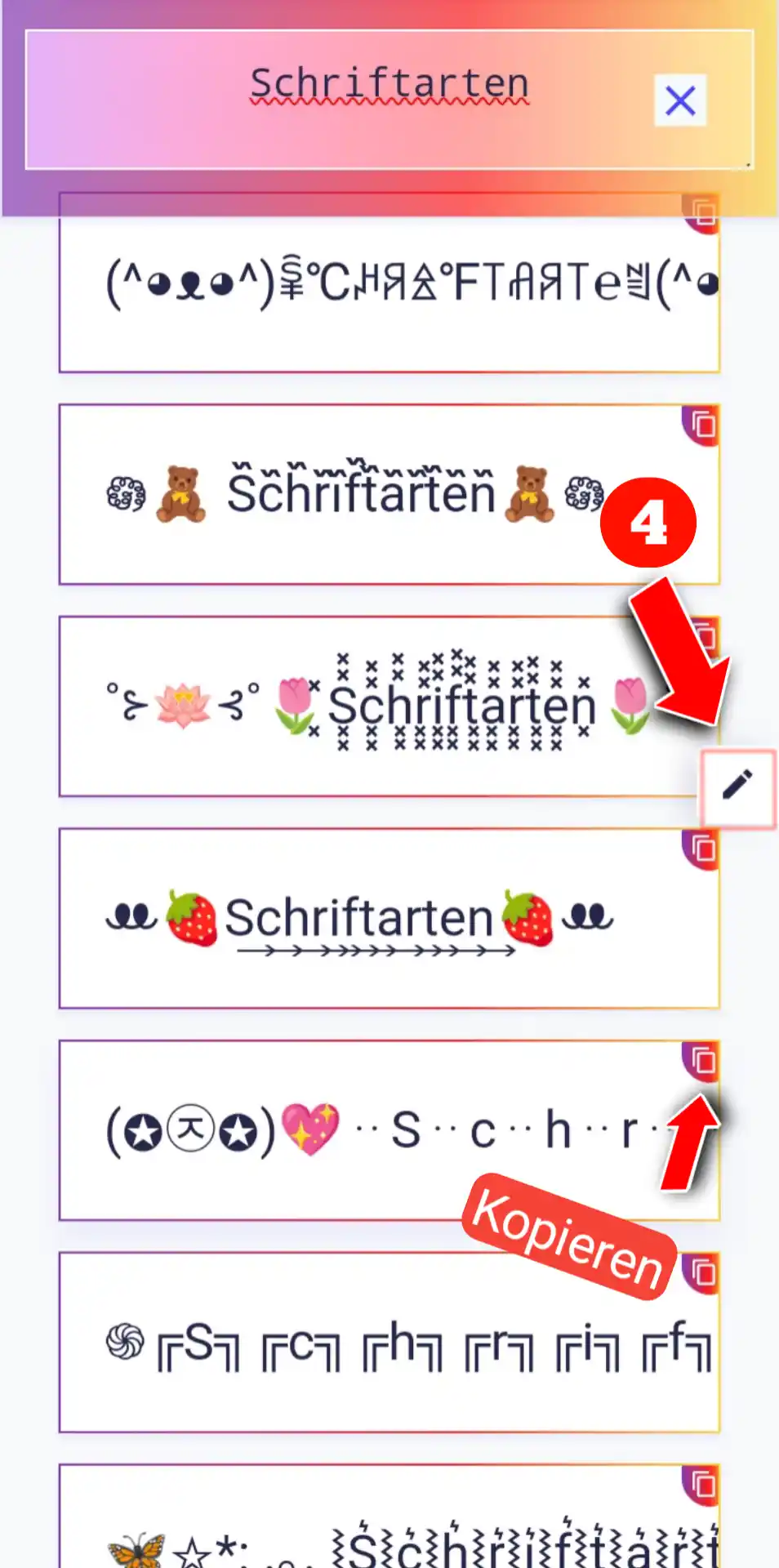 schriftarten